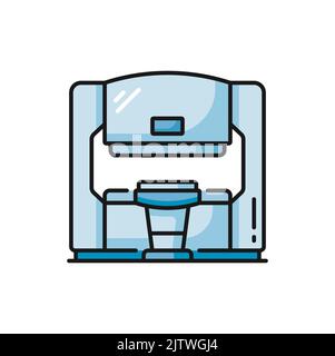 Diagnostics d'acquisition IRM, icône couleur de la machine de radiologie médicale, scanner vectoriel CT. Tomographie par IRM ou imagerie par résonance magnétique, équipement de diagnostic hospitalier, pictogramme linéaire Illustration de Vecteur