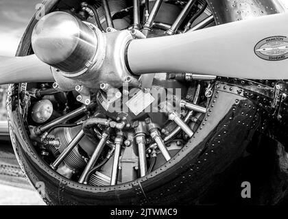 L'incroyable équipe Aeroshell au salon Stuart Air Show Banque D'Images