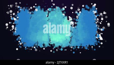 Illustration du texte nft sur fond noir avec contour bleu et blanc brillant Banque D'Images