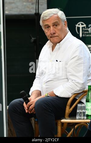 1 septembre 2022, Marina di Pietrasanta, Lucca, Italie: Antonio Tajani Coordinateur de la nation de Forza Italia pendant les réunions au café de la Versiliana. (Credit image: © Stefano Dalle Luche/Pacific Press via ZUMA Press Wire) Banque D'Images