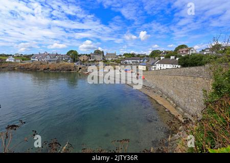 Port de Moelfre, île d'Anglesey, Ynys mon, pays de Galles du Nord, Royaume-Uni. Banque D'Images