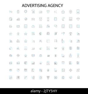 publicité de ventes spécialisées icônes, signes, symboles de contour, concept linéaire illustration collection de ligne Illustration de Vecteur