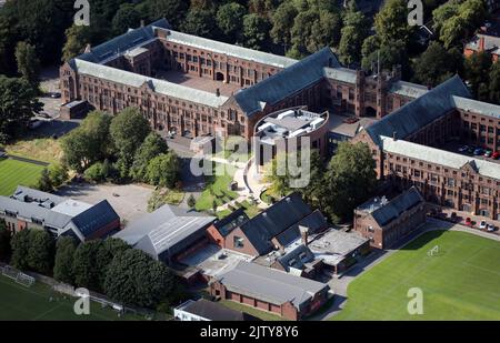 Vue aérienne de l'École de Bolton Banque D'Images