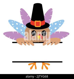 Arrière-plan de Thanksgiving avec la Turquie pour Happy Thanksgiving Celebration, illustration vectorielle. Peut être utilisé pour les cartes, les circulaires, les affiches, les invitations et le Web Illustration de Vecteur