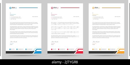 modèle de papier à en-tête minimaliste pour une utilisation professionnelle Illustration de Vecteur