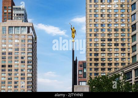 Temple LDS de Manhattan Banque D'Images