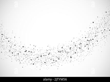 Particules fines en pointillé noir abstrait isolées sur fond blanc. Illustration vectorielle Illustration de Vecteur