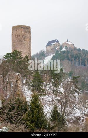 Zebrak Tocnik et deux châteaux médiévaux en République Tchèque Banque D'Images