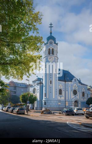 Église bleue - Église Sainte-Elizabeth - Bratislava, Slovaquie Banque D'Images