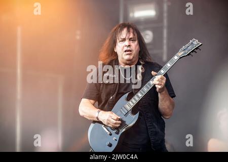 Solvesborg, Suède. 10th, juin 2022. Le guitariste et musicien américain Ross The Boss donne un concert en direct pendant le festival de musique suédois Sweden Rock Festival 2022 à Solvesborg. (Crédit photo: Gonzales photo - Terje Dokken). Banque D'Images