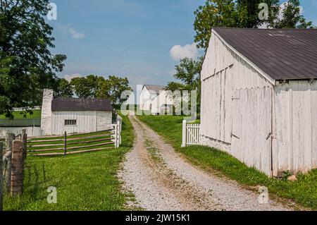 La ferme Joseph Poffenberger, champ de bataille national d'Antietam, Maryland, États-Unis, Keedysville, Maryland Banque D'Images