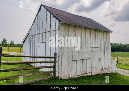 Dépendances sur la ferme Poffenberger, champ de bataille national d'Antietam, Maryland, États-Unis, Keedysville, Maryland Banque D'Images