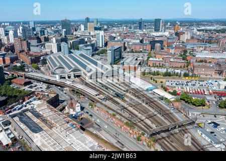 Grande station Manchester Piccadilly à scène ouverte. 12th août 2022. Banque D'Images