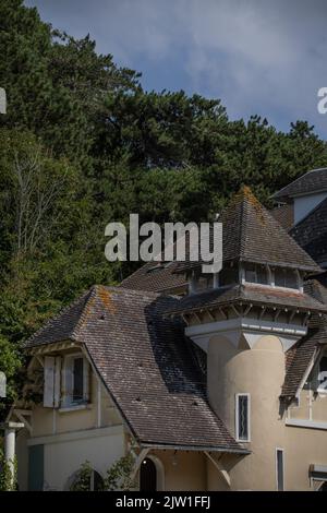 Ault, Onival vu des falaises au niveau du bois de Cise Banque D'Images