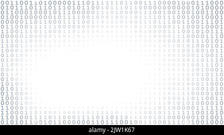 Arrière-plan de code binaire numérique de ceux et de zéros avec espace de copie. Motif vectoriel Illustration de Vecteur