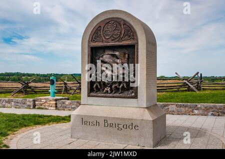 Monument de la brigade irlandaise, champ de bataille national d'Antietam, Maryland, États-Unis, Sharpsburg, Maryland Banque D'Images