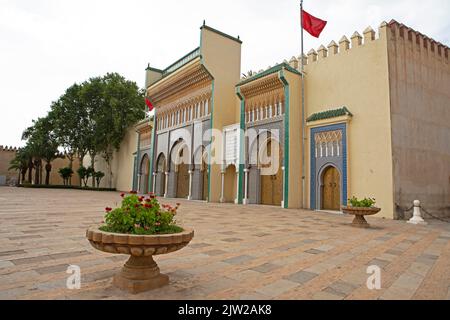 Le Palais Royal, Dar el-Makhzen, à Fès, au Maroc Banque D'Images