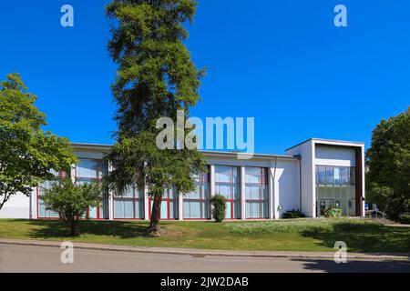 HAP Grieshaber Hall, Bâtiment, Architecture moderne, Art Hall, Multipurpose Hall, Sentier artistique et sensoriel Eningen Unter Achalm, Bade-Wurtemberg Banque D'Images