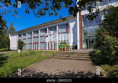 HAP Grieshaber Hall, bâtiment, architecture moderne, salle d'art, salle polyvalente, entrée, escaliers, Art et Sentier sensoriel Eningen unter Achalm Banque D'Images