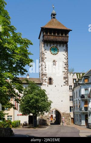 Obertorturm, porte d'entrée, Rheinfelden, Canton d'Argovie, Suisse Banque D'Images