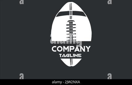 modèle minimal de logo de football américain Illustration de Vecteur