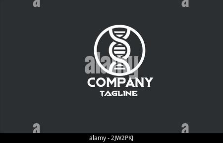 Modèle de logo d'ADN minimal Illustration de Vecteur