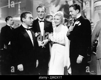 PETER LORRE JOHN GIELGUD MADELEINE CARROLL et ROBERT YOUNG en AGENT SECRET 1936 réalisateur ALFRED HITCHCOCK roman W. Somerset Maugham producteur Michael Balcon Gaumont British Picture Corporation Banque D'Images