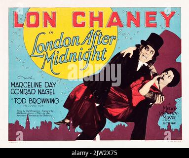 Lon Chaney - London After Midnight (MGM, 1927) lobby card Banque D'Images