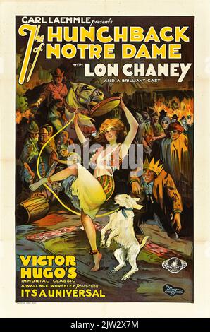 Lon Chaney - affiche de film d'époque pour le film le Hunchback de notre Dame (1923) Banque D'Images