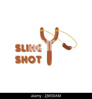 Logo Slingshot Vector for Children's Toys Illustration de Vecteur