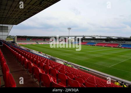 Eccles, Royaume-Uni. 03rd septembre 2022. Vue générale du stade AJ Bell avant le match de Betfred Super League Salford Red Devils vs Warrington Wolves au stade AJ Bell, Eccles, Royaume-Uni, 3rd septembre 2022 (photo de Steve Flynn/News Images) à Eccles, Royaume-Uni, le 9/3/2022. (Photo de Steve Flynn/News Images/Sipa USA) crédit: SIPA USA/Alay Live News Banque D'Images