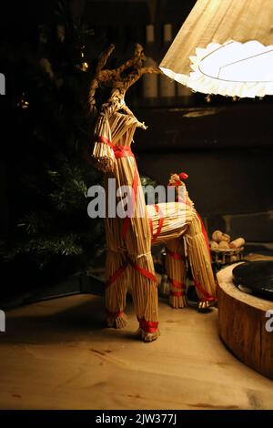 Décoration de Noël de l'hôtel spa Järvisydän, Rantasalmi, Finlande. Banque D'Images