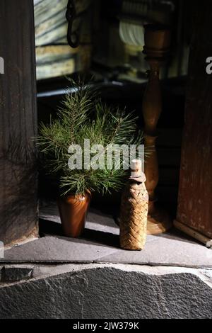 Décoration de Noël de l'hôtel spa Järvisydän, Rantasalmi, Finlande. Banque D'Images