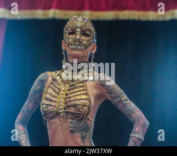 Londres UK 03 Sep 2022 le Big London Tattoo Show apporte une toute nouvelle expérience à la capitale au London Excel, mettant en valeur les compétences incroyables de 360 des meilleurs artistes internationaux de tatouage résidant au Royaume-Uni, en Irlande et à l'étranger. Paul Quezada-Neiman/Alamy Live News Banque D'Images