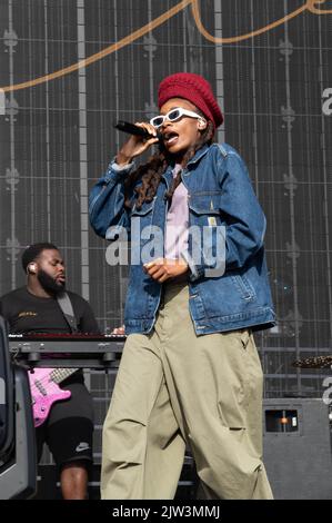 LITTLE SIMZ se déroule au festival Connect au Royal Highland Center d'Édimbourg le 28th août 2022 Banque D'Images