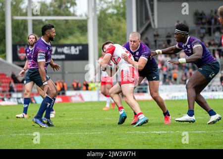 Sheffield, Royaume-Uni. 03rd septembre 2022. *** Pas de chemin à parcourir pour Jon Bennison de Saint Helens lors du match de la Super League entre St Helens et Toulouse le 3 septembre 2022. Au stade totalement Wicked photo par Simon Hall. Utilisation éditoriale uniquement, licence requise pour une utilisation commerciale. Aucune utilisation dans les Paris, les jeux ou les publications d'un seul club/ligue/joueur. Crédit : UK Sports pics Ltd/Alay Live News Banque D'Images