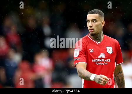 Crewe, Royaume-Uni. 03rd septembre 2022. Courtney Baker-Richardson, de Crewe Alexandra, regarde. EFL Skybet football League Two Match, Crewe Alexandra v Stevenage au stade Mornflake à Crewe, Cheshire, le samedi 3rd septembre 2022. Cette image ne peut être utilisée qu'à des fins éditoriales. Utilisation éditoriale uniquement, licence requise pour une utilisation commerciale. Aucune utilisation dans les Paris, les jeux ou les publications d'un seul club/ligue/joueur. photo par Chris Stading/Andrew Orchard sports Photography/Alamy Live News crédit: Andrew Orchard sports Photography/Alamy Live News Banque D'Images