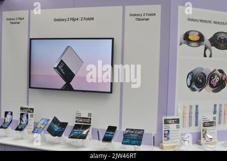 Copenhague /Danemark/03 septembre 2022/ les nouveaux produits Samsung sont présentés aux produits samsung de prome à Copenhague. (Photo..Francis Joseph Dean/Dean Pictures. Banque D'Images