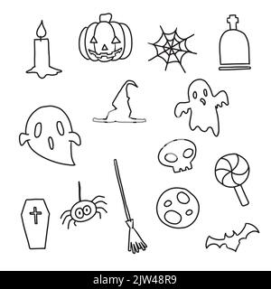 Doodle Halloween part dessin vectoriel Illustration de Vecteur