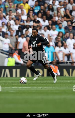 3rd septembre 2022 ; Stade Tottenham Hotspur. Tottenham, Londres, Angleterre; Premier League football, Tottenham Hotspur versus Fulham: Kenny Tete of Fulham Banque D'Images