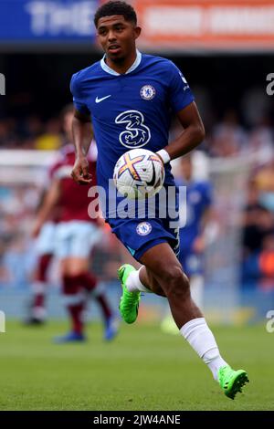 3rd septembre 2022; Stamford Bridge, Chelsea, Londres, Angleterre: Premier League football, Chelsea versus West Ham: Wesley Fofana de Chelsea Banque D'Images