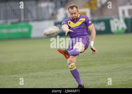 Newcastle, Royaume-Uni. 29th août 2022. Josh Woods, de Newcastle Thunder, prend sa place lors du match de BETFRED Championship entre Newcastle Thunder et York City Knights à Kingston Park, Newcastle, le samedi 3rd septembre 2022. (Credit: Chris Lishman | MI News) Credit: MI News & Sport /Alay Live News Banque D'Images