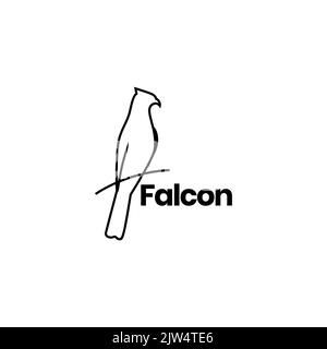 falcon avec logo de branche Illustration de Vecteur