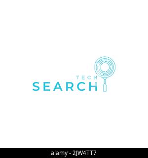 logo de l'intelligence artificielle en loupe Illustration de Vecteur