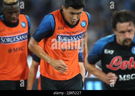 Rome, Italie. 03rd septembre 2022. ROME, Italie - 03.09.2022: Napoli joueurs pendant l'échauffement avant l'italien TIM série Un match de football entre SS Lazio VS Calcio Napoli au stade olympique de Rome. Crédit : Agence photo indépendante/Alamy Live News Banque D'Images