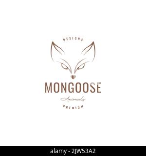 logo mongoose à tête isolée Illustration de Vecteur