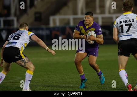 Newcastle, Royaume-Uni. 29th août 2022. Mitch Clark en action pour Thunder lors du match DE championnat BETFRED entre Newcastle Thunder et York City Knights à Kingston Park, Newcastle, le samedi 3rd septembre 2022. (Credit: Chris Lishman | MI News) Credit: MI News & Sport /Alay Live News Banque D'Images