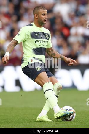 Birmingham, Angleterre, le 3rd septembre 2022. Kyle Walker de Manchester City pendant le match de la Premier League à Villa Park, Birmingham. Le crédit photo doit être lu : Darren Staples / Sportimage Banque D'Images