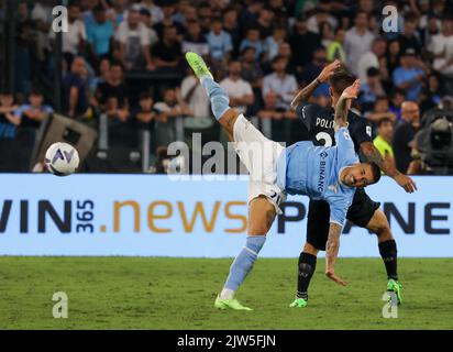 Rome, Latium, Italie. 9th févr. 2016. Pendant la série italienne Un match de football SS Lazio vs SSC Napoli sur 03 septembre 2022 au stade olympique de Rome.In photo: Sergej Milinkovic-Savic de SS Lazio (Credit image: © Fabio Sasso/ZUMA Press Wire) Banque D'Images