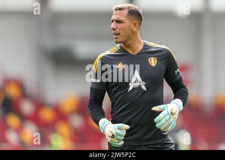 Londres, Royaume-Uni. 03rd septembre 2022. Joel Robles #22 de Leeds United lors du match de Premier League Brentford vs Leeds United au Brentford Community Stadium, Londres, Royaume-Uni, 3rd septembre 2022 (photo d'Arron Gent/News Images) à Londres, Royaume-Uni le 9/3/2022. (Photo par Arron Gent/News Images/Sipa USA) crédit: SIPA USA/Alay Live News Banque D'Images